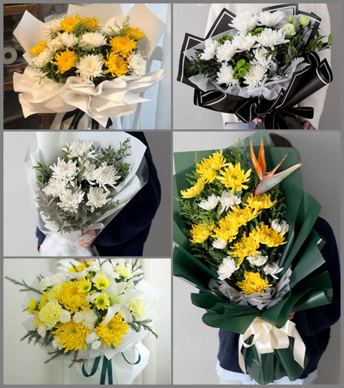 山东莱芜莱城区鹏泉街道南龙崮村白事花束代送